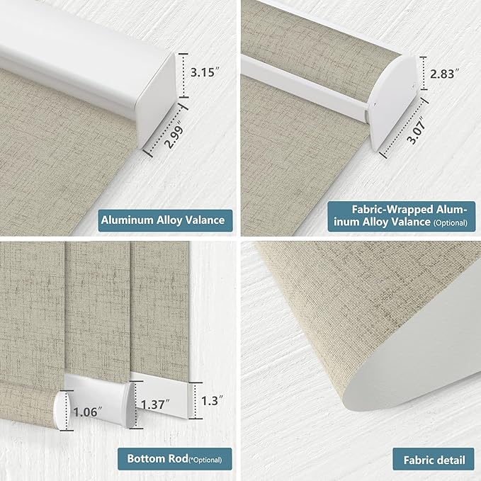 Bringnox Motorized Blinds with Remote,100% Blackout Smart Roller Blinds Compatible with Apple Homekit Google Home and Alexa Via HUB,and Customized (Vigor Sage-10)