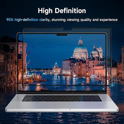 Mamol Privacy Screen for MacBook Pro 13 Inch(2016-2022, M1, M2) & MacBook Air 13" (2018-2021, M1), MagicSuction Removable Vacuum Adsorption Anti Spy
