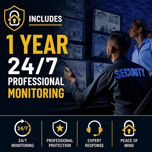 OSI Alarm System Gen 2 (4G), 11pc DIY Home Security System, Self Monitoring for Free or 24/7 Pro Monitoring (Alarm System + 1 Year 24/7 Alarm Monitoring)