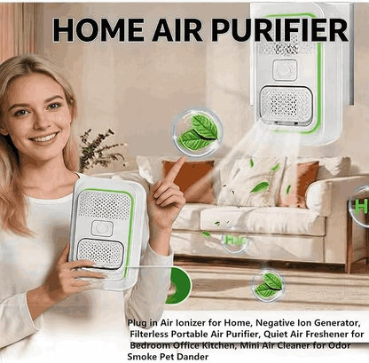 RongfuxangPlug-In Negative Ion Air Purifier, 3 Pack, Filterless Mini Air Ionizer for Home, Bedroom, Office, Quiet Air Freshener for Odor, Smoke, Pet Smell, White