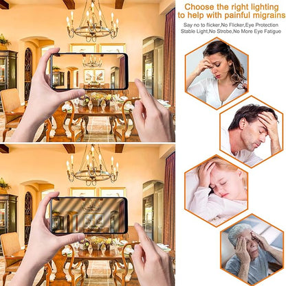 E12 LED Bulb Candelabra Base, Type B LED Bulb 50 Watt Equivalen 2700K Soft Warm White B11 Small Base, Chandelier Ceiling Fan LED Light Bulbs 500 Lumens No-Dimmable Pack of 12