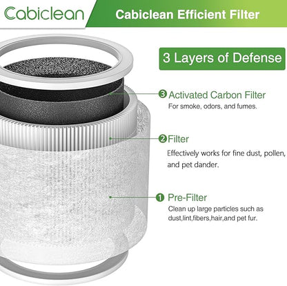 Core Mini Replacement Filter Compatible with LEVOIT Core Mini Air Purifier,Core Mini-P, Replace Part #Core Mini-RF, 3 Filter & 10 Fragrance Sponge