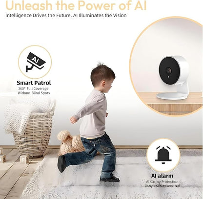 3MP Indoor Security Camera, Suitable for Home Security Protection, Featuring AI Voice-Altering Two-Way Communication, Motion Detection and NGHT Vision Capabilities (2)