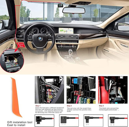 Dash Cam Hardwire Kit Mini USB Bangjia 12V-24V to 5V/2A Car Dash Camera Charger Power Cord（11.5ft