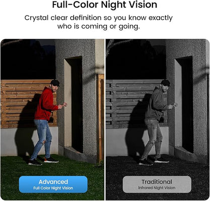 aosu 2K Solar Security Cameras Wireless Outdoor, Solar Outdoor Camera for Home Security, WiFi Camera with Color Night Vision, PIR Human Detection, 2-Way Talk, IP66 Waterproof (2 Pack)