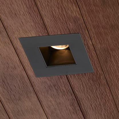 Maxxima 2 in. Ultra-Thin Recessed Anti-Glare LED Downlight - Canless IC Rated, 450 Lumens, 5 Color Temperature Selectable 2700K/3000K/3500K/4000K/5000K, Dimmable Square Black Trim, 90 CRI