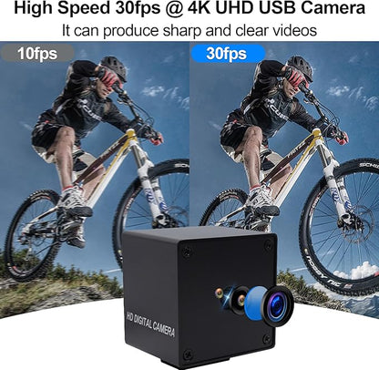 MMlove 8K USB Camera 48MP Webcam 4K 30FPS High Speed Autofocus Lightburn Camera with 70 Degree No Distortion Lens Industrial Security Wabcam for Skype/Zoom/FaceTime/Hangouts,PC/Laptop/Raspberry Pi