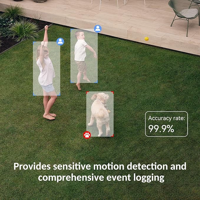 CKK 2K Security Camera Outdoor Corded Power, WiFi Wireless Security Cameras