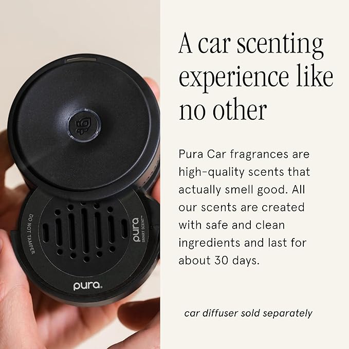 Pura Car Scent Refill - Fragrance for Pura Car Diffuser - Clean & Safe Luxury Diffuser Scent - Long-Lasting Fragrance for 30 Days of Aroma - Spring & Summer Household Essential - Black Frost