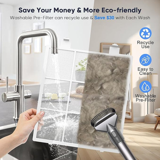 Smart Wifi Air Purifiers for Home Large Room Up to 3000 Ft², DAYETTE Air Cleaner with Washable Filters, Air Quality Monitor, 4 Fan & 22 dB Sleep Mode for Bedroom Living Room