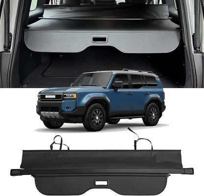 AUXKO Retractable Cargo Cover for Toyota Land Cruiser Prado J250 LC250 2026 2025 2024 Lexus GX550, Trunk Cover Security Cover Shielding Shade Anti-Peeping Privacy Screen, Carbon Fiber