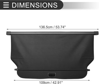 Motoforti Car Trunk Retractable Cargo Cover for Honda CRV 2012-2016 Rear Trunk Parcel Shelf Luggage Security Shield Shade, Canvas, Black Carbon Fiber Pattern