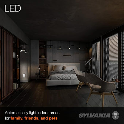 LEDVANCE Sylvania LED Night Light with Dual USB Ports, 22 Year, Dusk to Dawn, Frosted Finish, 3000K, Warm White - (Pack of 1)(65005)