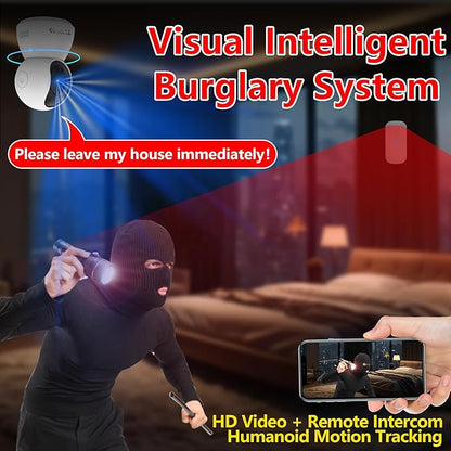Indoor Security Camera, 1080p HD Dog-Camera, 2.4GHz WiFi Smart Home Security System, with Phone APP Alert, 5pcs Kit (Alarm Camera, Motion/Door Window Sensor, Remote) for Pet/Kid/Home