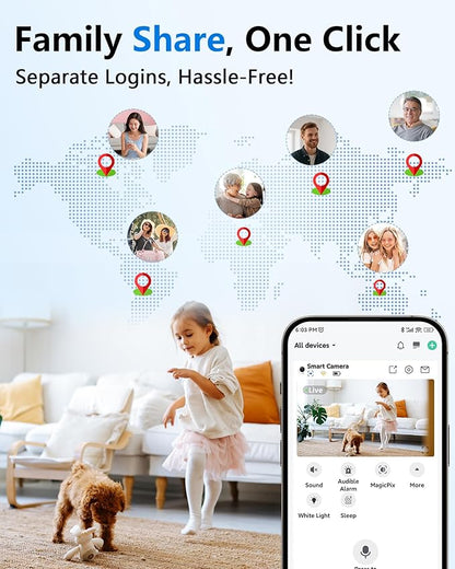 AMTIFO Security Cameras Wireless Outdoor Magnetic: Install-Free Smart Indoor 2K WiFi - Long Battery Life Powered Wireless Cameras for Home Security with AI Motion Detection