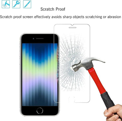 Ailun Screen Protector for iPhone SE 2020/2022 2Pack 0.33mm 4.7 Inch Tempered Glass Case Friendly iPhone SE 2nd/3rd Generation