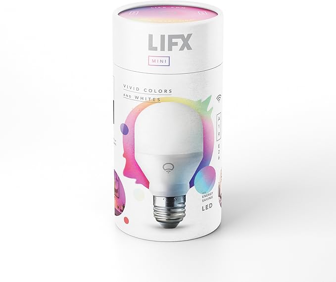 LIFX Mini 800-Lumen LED Light Bulb (L3A19MC08E26) Multi Colored - 1 Pack, 120 volts, 9W - New