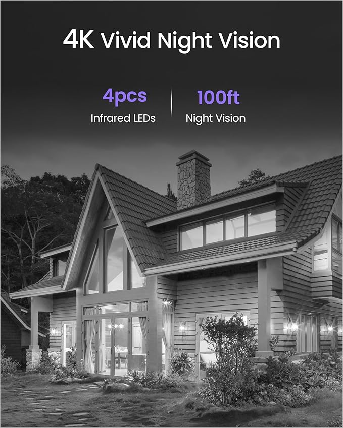 Loocam 16CH 8MP Home Security Camera System, 8pcs Wired Outdoor PoE IP Cameras with AI Detection, 4K 16CH NVR Security System with 4TB HDD for 24/7 Recording, UHD Night Vision, Plug & Play