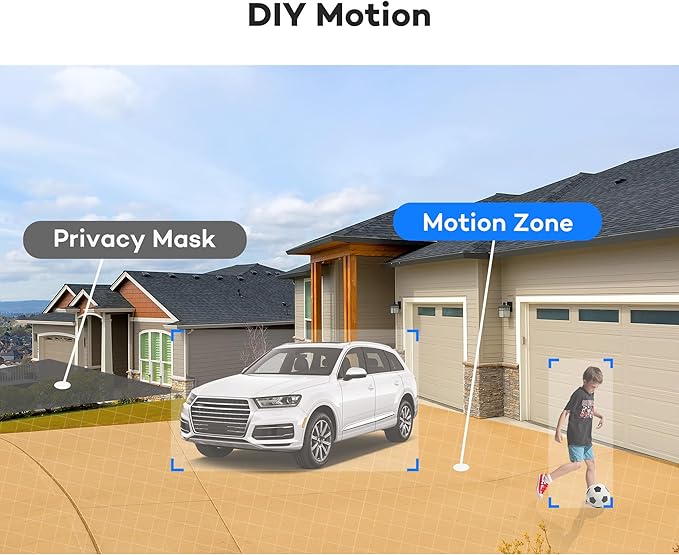 ONWOTE 8 Channel NVR PoE Security Camera System, 4X 6MP Wired Outdoor IP Cameras, AI Human Vehicle Detection Tigger Color Night Vision, 122° FoV, 8CH 4K 8MP NVR 2TB, CCTV Kit for Home Businesses