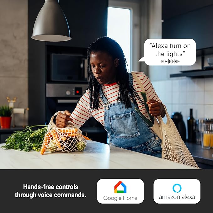 Leona Smart Light Bulbs, LED, Tunable White 2700K-6500K, 9W, 800 Lumens, WiFi, Dimmable, A19, E26 Base, Compatible with Alexa & Google Home (4-Pack)