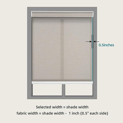Changshade Custom Size Cordless Roller Shades, Light Filtering Roller Window Blinds with Thermal Insulated for Office, Living Room, Bedroom, Kitchen, Veins Grey