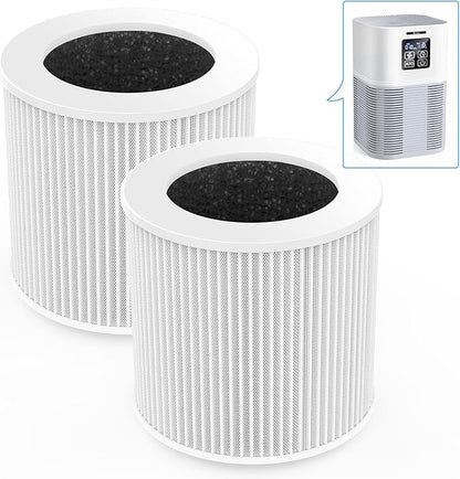 Air Purifier, Home Air Cleaner For Bedroom Large Room up to 600 sq.ft, VEWIOR H13 True HEPA Air Filter for Pets Dander Odor Dust Smoke Pollen (A1+ 2 Pack Filters)…