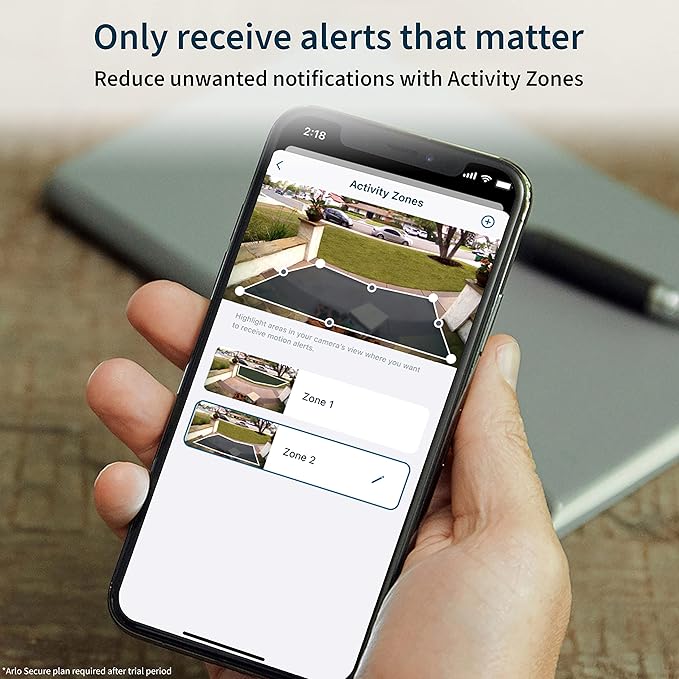 Arlo Pro 4 Spotlight Camera - 3 Pack - Wireless Security, 2K Video & HDR, Color Night Vision, 2 Way Audio, Direct to WiFi No Hub Needed, VMC4350P - White (Renewed)