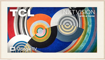 TCL 75 Inch Class NXTVISION Series Picture Frame Art TV | 75A300W, Latest Model | QLED 4K HDR Smart Google TV | 120HZ Dolby Atmos Audio | Alexa Google Apple Streaming Television | Easy Install