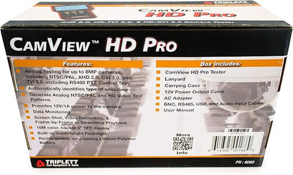 Triplett 8065 CamView HD Pro CCTV Camera Tester - Analog NTSC/PAL, AHD 2.0, HD-TVI 3.0, HD-CVI 3.0