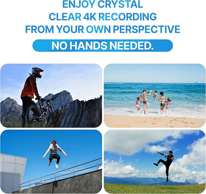Eggcam 4K Ultra HD Body Camera No SD Card Spy Camera Body, Action, Body Cam, Vlog, POV Small Cameras, Sports Motorcycle Portable Pocket Helmet Wearable Action Clip cam