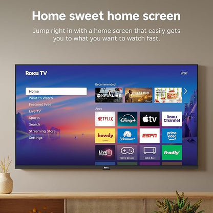 Roku Smart TV 2026 – 40-Inch Select Series, 1080p Full HD TV – Roku TV with Voice Remote – Flat Screen LED Television with Wi-Fi for Streaming Live Local News Sports & Movies, Bluetooth Headphone Mode