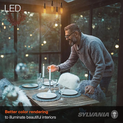 Sylvania ECO LED B10 Light Bulb, 60W = 3.5W, Non-Dimmable, Clear, 450 Lumens, 2700K, Soft White - 18 Pack (41265)