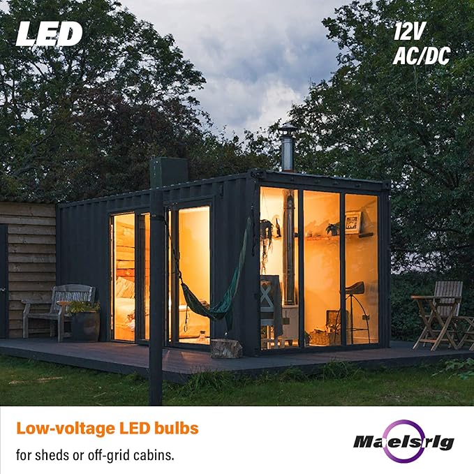 LED 12V Light Bulb, 100W Equivalent, Soft White 2700K, 13W 1200 Lumens, 12 Volt AC/DC, Non-Dimmable, E26 Base, Low Voltage Light Bulbs for Boat, RV, Shed, Off Grid Cabin, and Solar Power, 4-Pack
