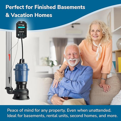 HC6000-PRO Smart Sump Pump Float Switch & Performance Monitor w/Data Tracking, LCD Screen Display Real-Time Information, Built-in Alarms, & Dual-Sensors for Optimal Efficiency, Made in USA