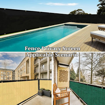 Shade&Beyond 5'x7' Sand Privacy Screen Fence Cover 170 GSM Fencing Mesh Fence Panel for Wall Garden Yard Backyard Indoor Outdoor Home Decoration