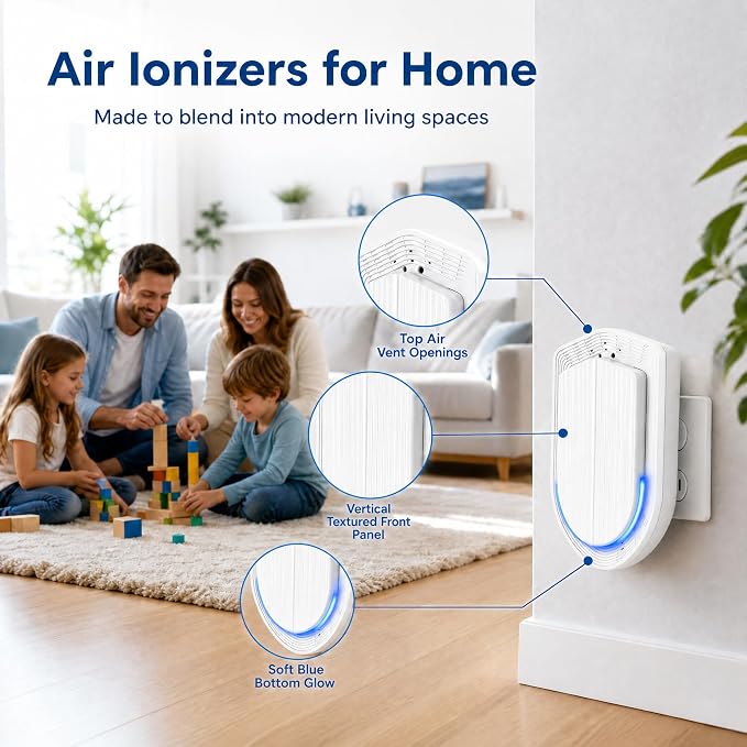 Air Ionizers - 6 Pack Plug In Negative Ion Technology Air Purifier