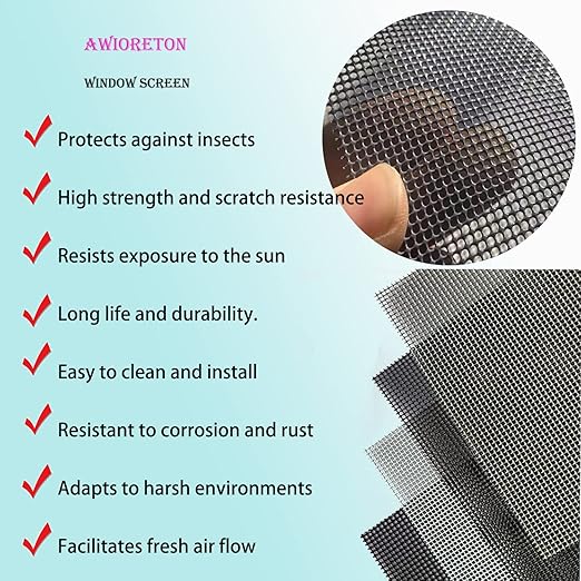 Stainless Steel Mesh Screen, 4 Pack 12 Mesh Hard 304 PVC Coated Stainless Steel Wire Screen for Vent, Cage, Cabinets, Security Guard, Garden (30 X 21CM)