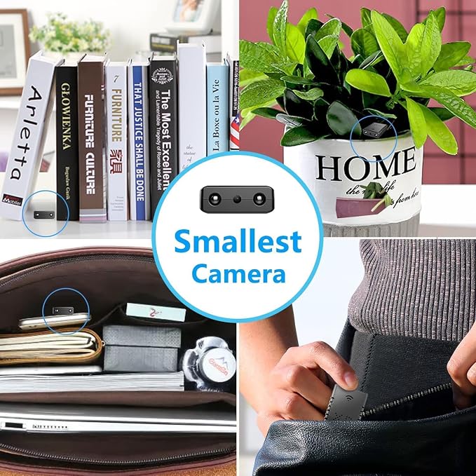【Free 64G】 Smallest Wireless Battery Camera,HD1080P Security Camera,Baby Monitor Nanny Cam with Video Recording Live Feed Night Vision,Motion Detection,Cloud Storage for Security with iOS Android
