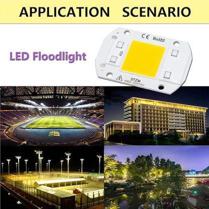 10pcs a lot 50W AC220V LED COB Chip Engine Smart IC Chips for DIY Warm White 3000-3500K LED Floodlight Spotlight Lamp