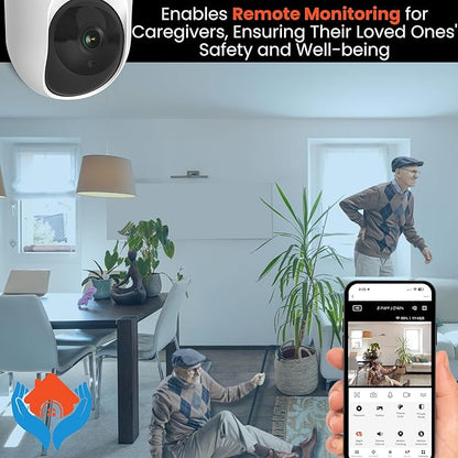 MobiCam PRO Home Monitoring Camera Single: Full HD, Pan & Tilt, Color Night Vision, Motion Tracking, Temp & Humidity Readings. Supports Cloud & SD Storage, Smart App Compatible