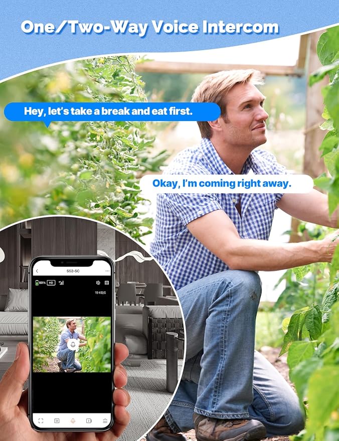 MOES 4G Cellular Security Camera with 360-Day Unlimited Data,No WiFi Needed