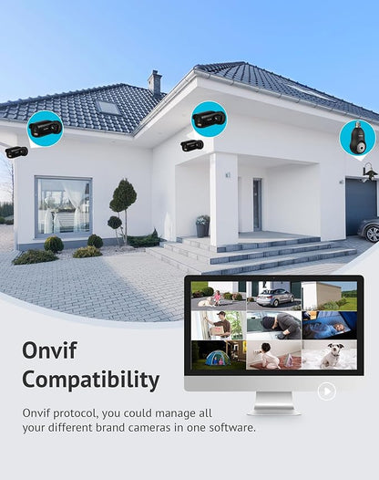 LaView 2K Security Camera Outdoor with Color Night Vision,3MP Wired Cameras for Home Security,IP65 Waterproof Camera, 24/7 Live Video,2 Way Audio,Cloud Storage/SD Slot,Compatible with Alexa(2pcs)