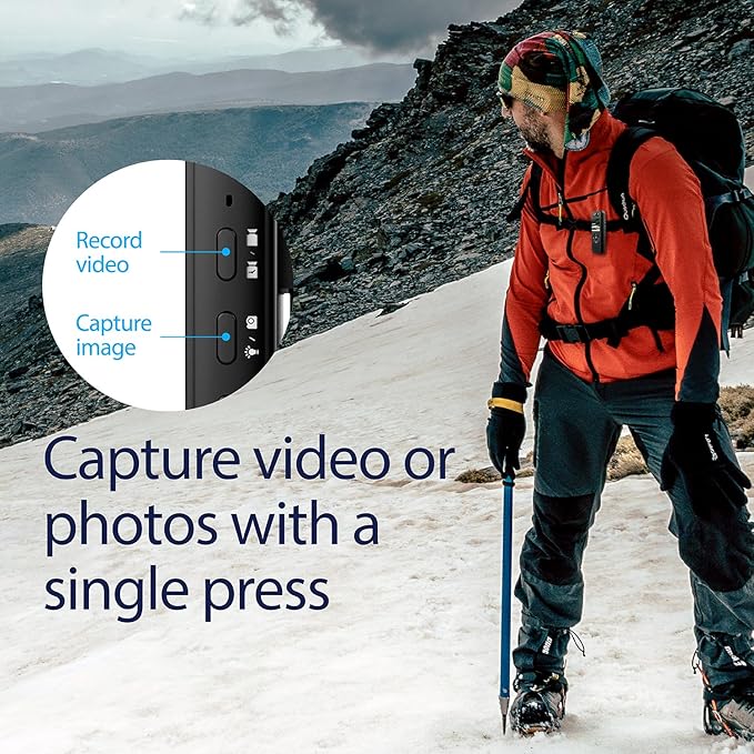 4K 30FPS UHD Wearable Body Cam, 1.4 Inch Screen, 6HR Battery, 64GB Included, JS-06B