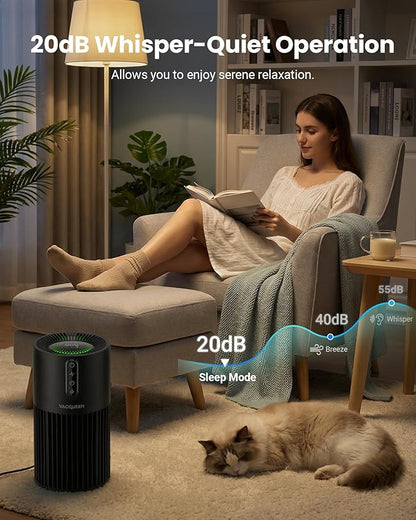 HEPA Air Purifiers for Home Pets, Smart WiFi Air Purifiers for Bedroom, Timer and Alexa Control, Cover 1800 Ft², PM2.5 Monitor, Sleep Mode, Washable Filter Air Cleaner for Pet Hair Odors Smoke Dust