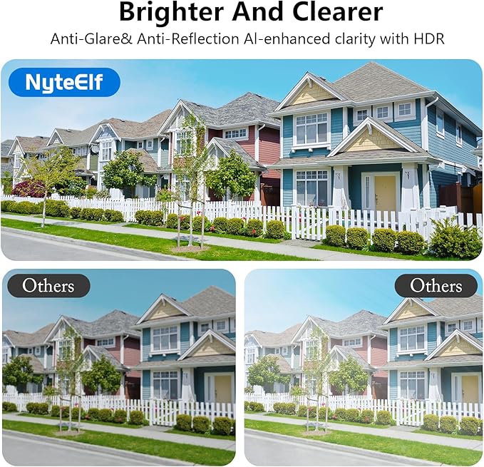 3MP Window Cameras for Home Security, Security Camera, 2K Full Color Night Vision, AI Human & Motion Detection, 24/7 Recording, Two-Way Audio, Easy Installation (DeepBlack)
