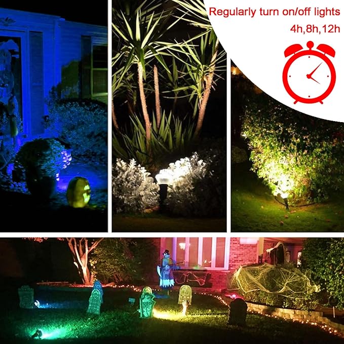 2 Pack,PAR30 RGBWCT LED Bulbs,RGB+Warm+Cool White(2700K-6500K)+Timing, LED Flood Light,Indoor/Outdoor,IR Remote Control, Waterproof Lawn Lamp for Home Courtyard Christmas Party Decoration