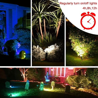 2 Pack,PAR30 RGBWCT LED Bulbs,RGB+Warm+Cool White(2700K-6500K)+Timing, LED Flood Light,Indoor/Outdoor,IR Remote Control, Waterproof Lawn Lamp for Home Courtyard Christmas Party Decoration