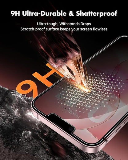 UNBREAKcable Privacy Screen Protector for iPhone 17e, Shatterproof Tempered Glass [True 28°Anti Spy] [9H Hardness] [Easy Installation Frame] Private Protector for iPhone 17e 6.1inch-2 Pack