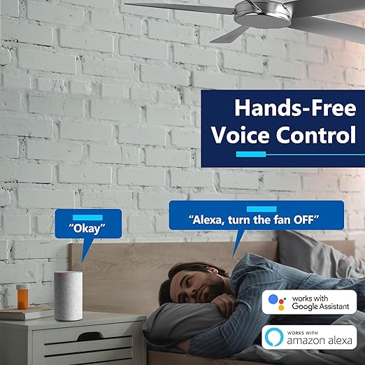 LIDER Smart Fan Switch, Wi-Fi 4-Speed Fan Control Switch, Single Pole Only, 2.4GHz WiFi Remote Control Ceiling Fan Switch, Neutral Wire Required, 120V, 1.5A Motor, LED Indicator Speed, White