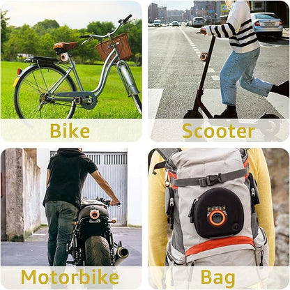 NineLeaf Bicycle Tail Light Rechargeable,Bike Tail Light with Alarm and Remote,Bike Alarms for Ebikes,IP65,113dB Alarms, Level 7 Sensitivity, Auto ON/Off Bike Tail Light with Smart Brake Lights